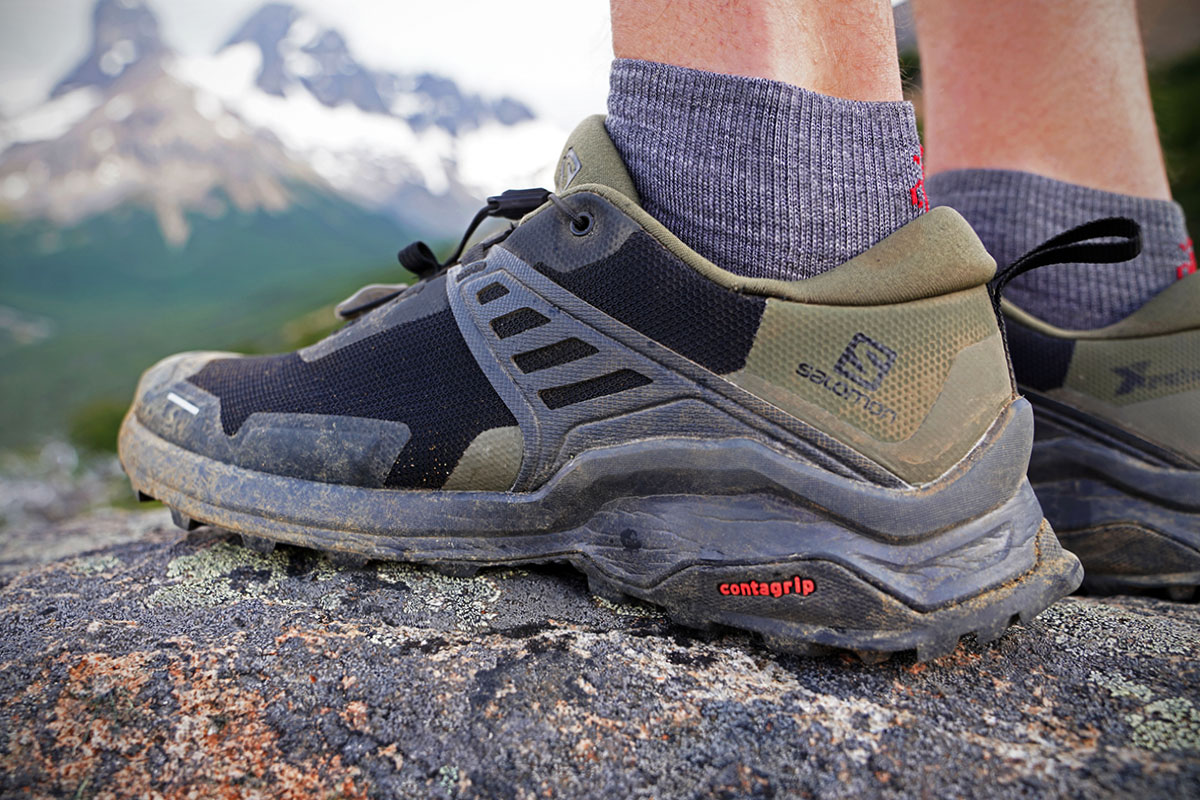 Salomon X Raise Low GTX hiking shoes (center profile)